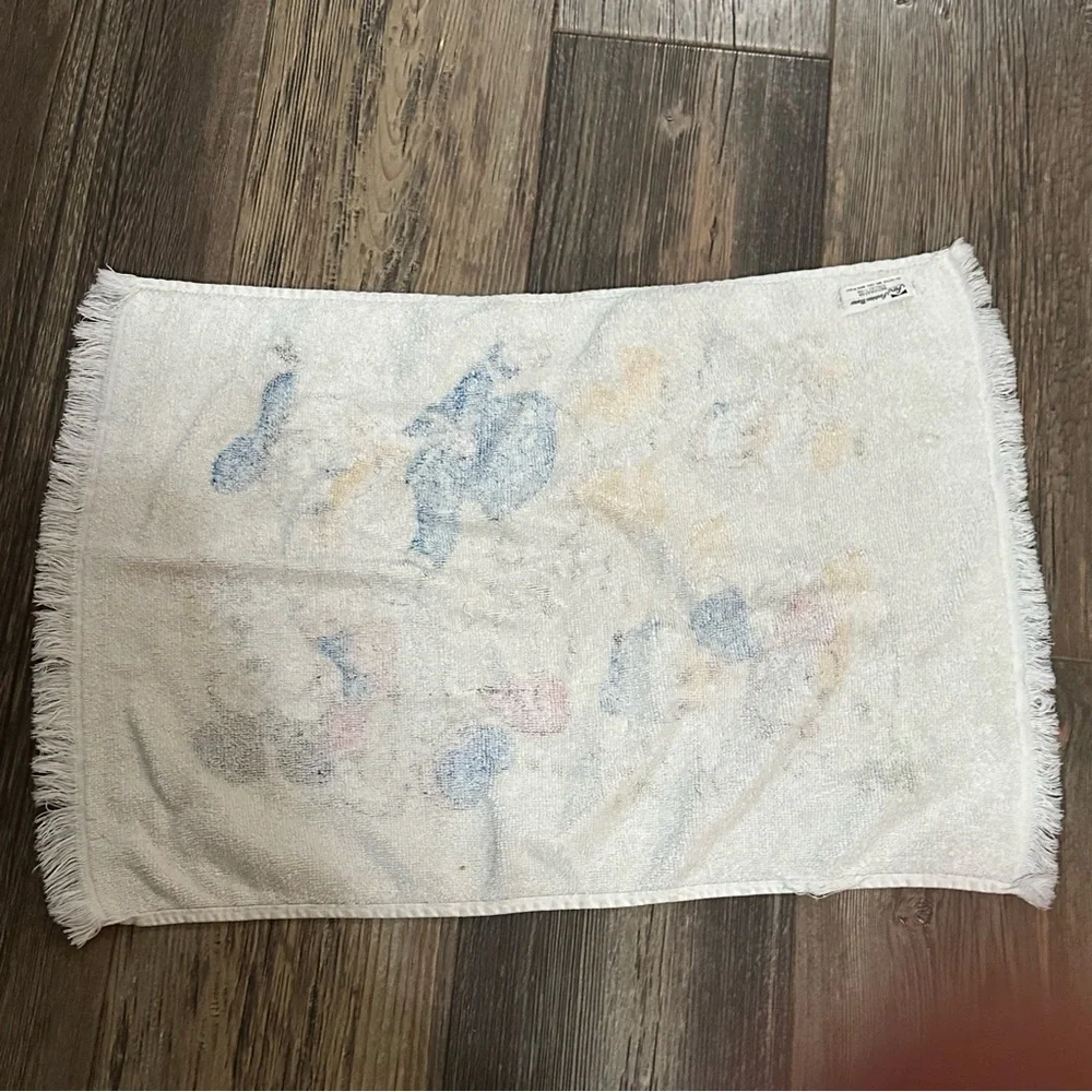 Fashion Manor Vintage Disney hand towel Mickey Mouse Donald Duck made in USA